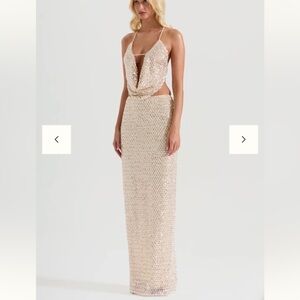 Sydney Lane Crystal Quartz Maxi Skirt *READ DESCRIPTION*